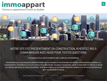 Tablet Screenshot of immoappart.ca